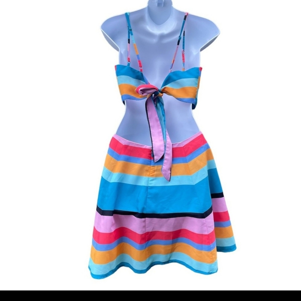 Lovers + Friends Alexandra Striped Mini Dress L NWT - Picture 3 of 13